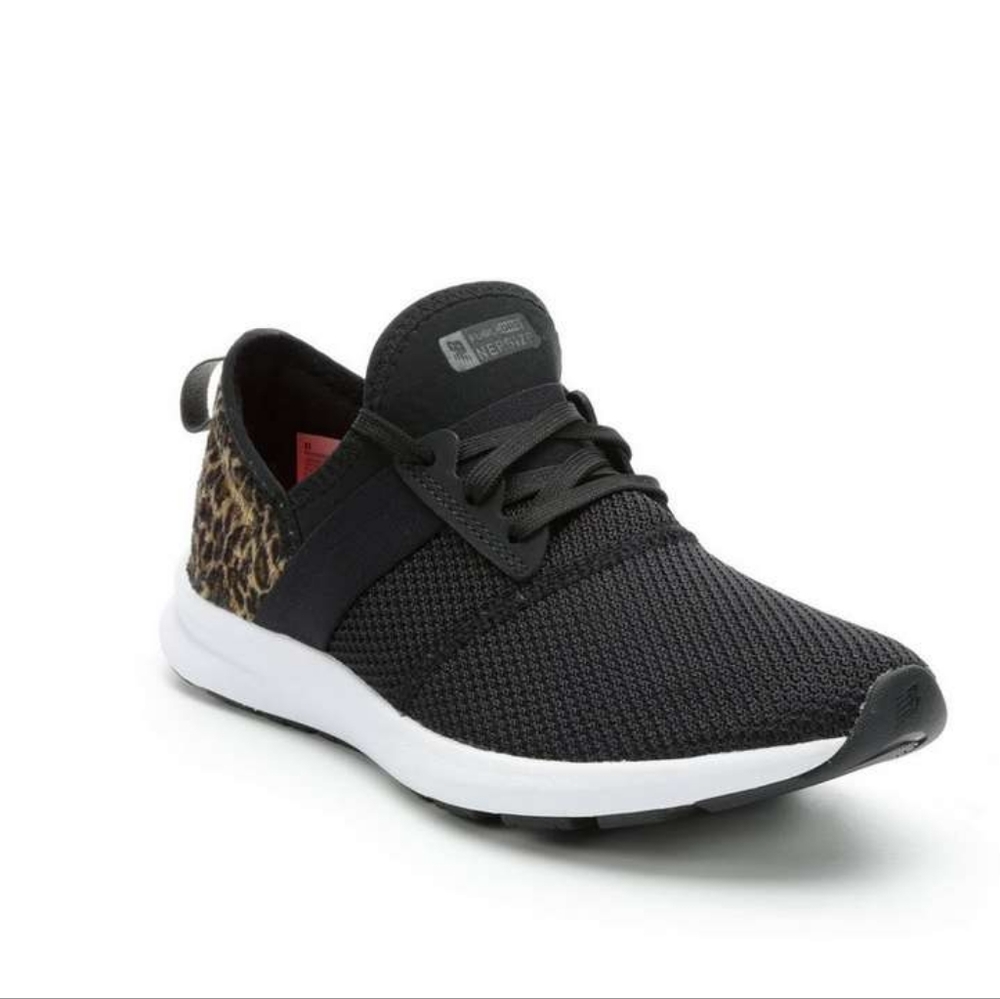 New balance black / leopard sneakers women's 7.5